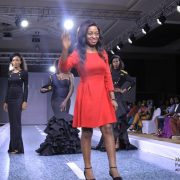 Louisa Akua Dufie of “Kylie Amaris” at 2018 Mercedes Benz Fashion Week (Afra K Graduate Show)